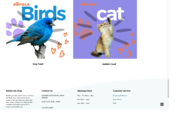 Rafola.in: A Colorful and Engaging E-Commerce Website for Exotic Pet Food