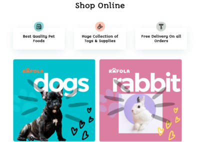 Rafola.in: A Colorful and Engaging E-Commerce Website for Exotic Pet Food